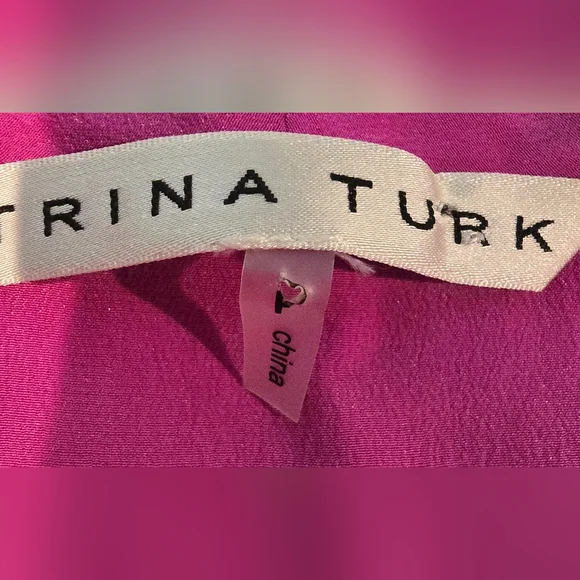 Trina Turk Pink Silk Sleeveless Top Size P - Picture 2 of 6